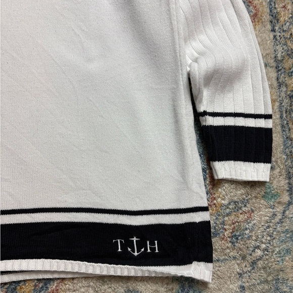 Vintage Tommy Hilfiger 1/4 Zip-up Sailor Sweater Medium - Picture 4 of 5